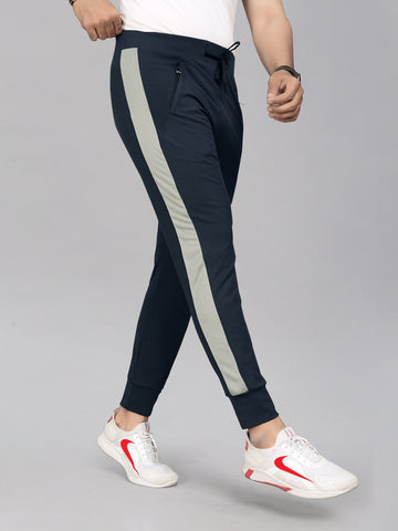 Lycra Blend Grey Color Solid Men Track Pant