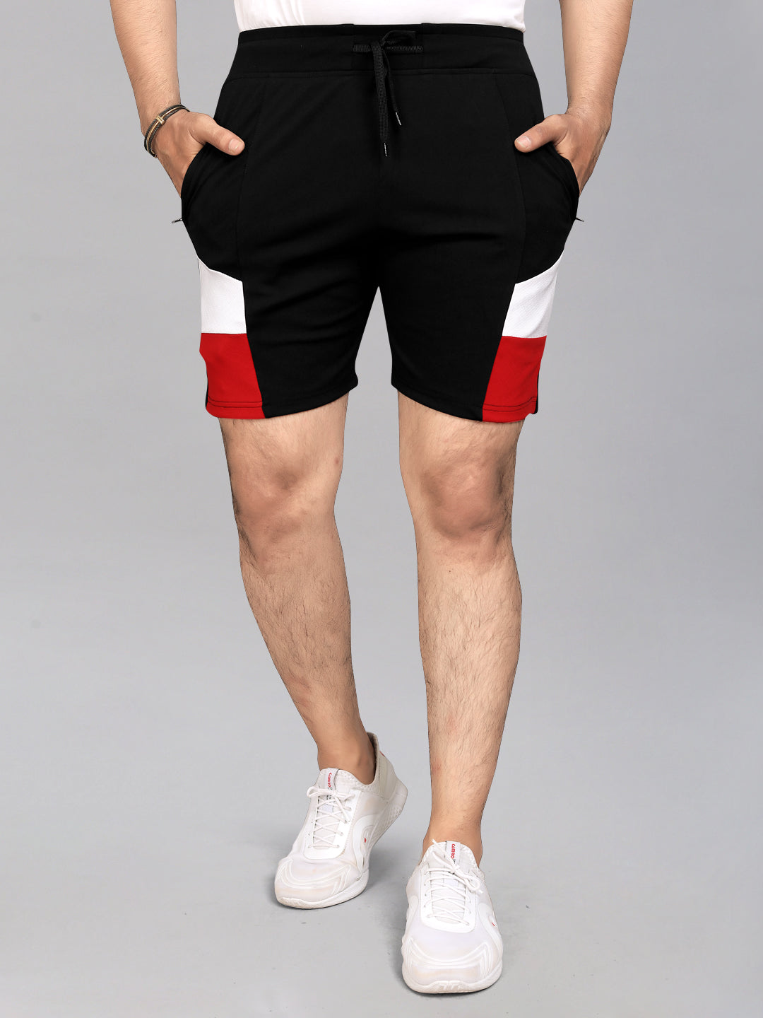 Lycra Blend Black Color Solid Men's Shots.